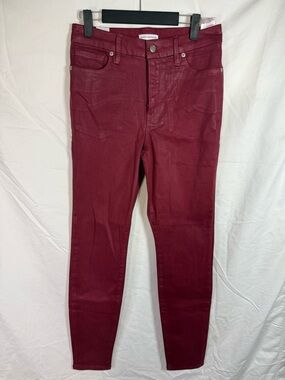 Good American Good Legs Coated Skinny Jeans‎ Cardinal Red 8/29 NWT